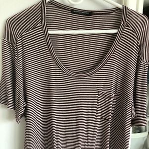 Red Striped Oversized Shirt